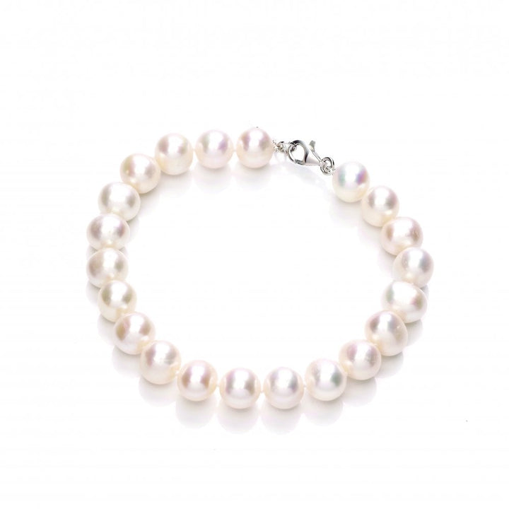 Freshwater Pearl & Sterling Silver 8mm Classic Strand Bracelet