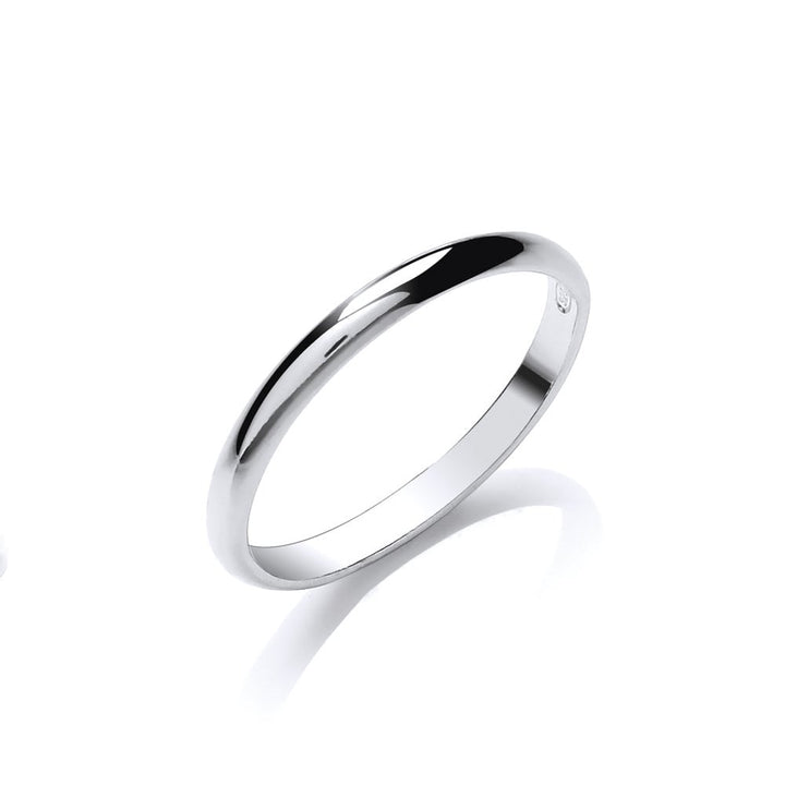 Sterling Silver 2mm Fine Round Band