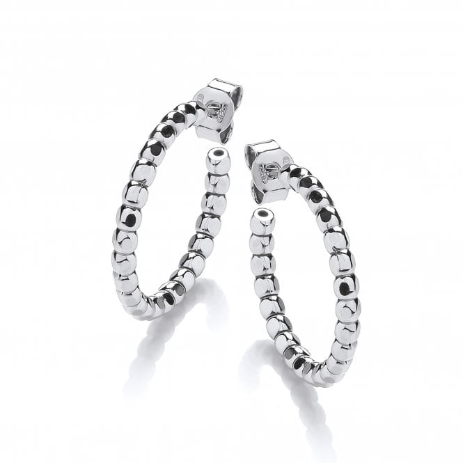 Sterling Silver Bubble Hoop Earrings