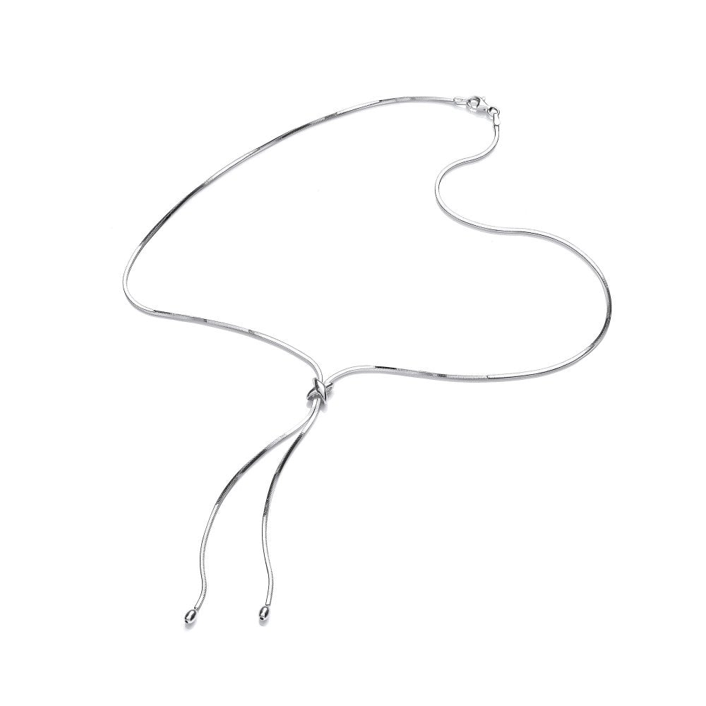 Sterling Silver Crossed Y-Shaped Necklace