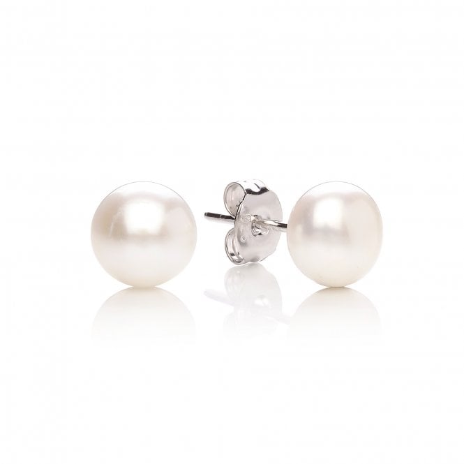 Sterling Silver & Freshwater Pearl 7mm Stud Earrings