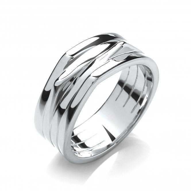 Sterling Silver Polished 4 Band Ring