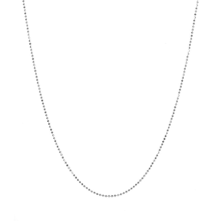 Sterling Silver Rhodium Plated Diamond Cut Ball Chain
