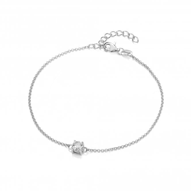 Sterling Silver Swarovski Zirconia Bracelet April Birthstone