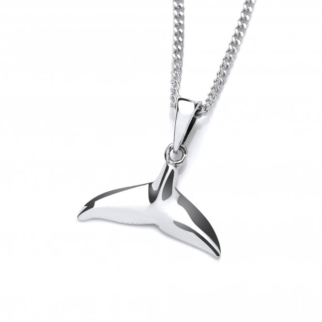 Sterling Silver Whale Tail Pendant & Chain