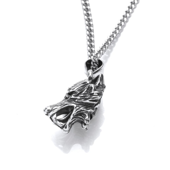 Sterling Silver Wolf Pendant & Chain