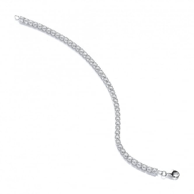 Sterling Silver 3mm Tennis Bracelet Created with Swarovski Zirconia