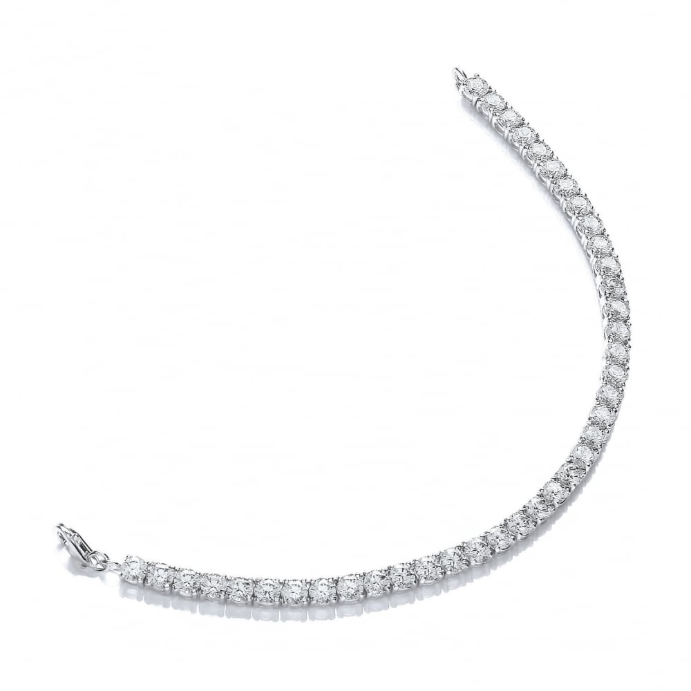 Sterling Silver 4mm Tennis Bracelet Created with Swarovski Zirconia