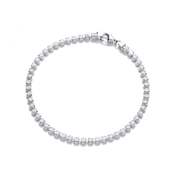 Sterling Silver Classic Fine Tennis Bracelet Created with Swarovski Zirconia
