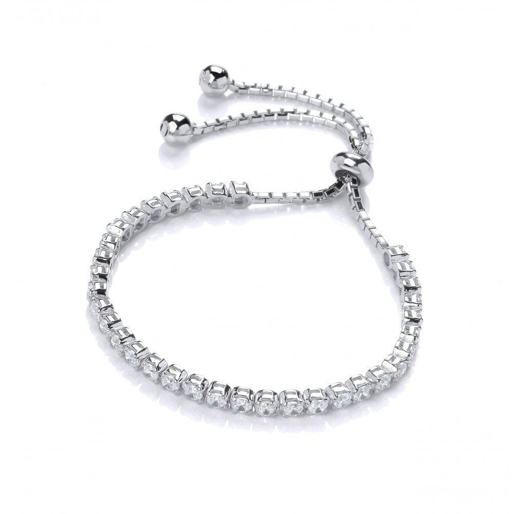 Sterling Silver Classic Tennis Friendship Bracelet Created with Swarovski Zirconia