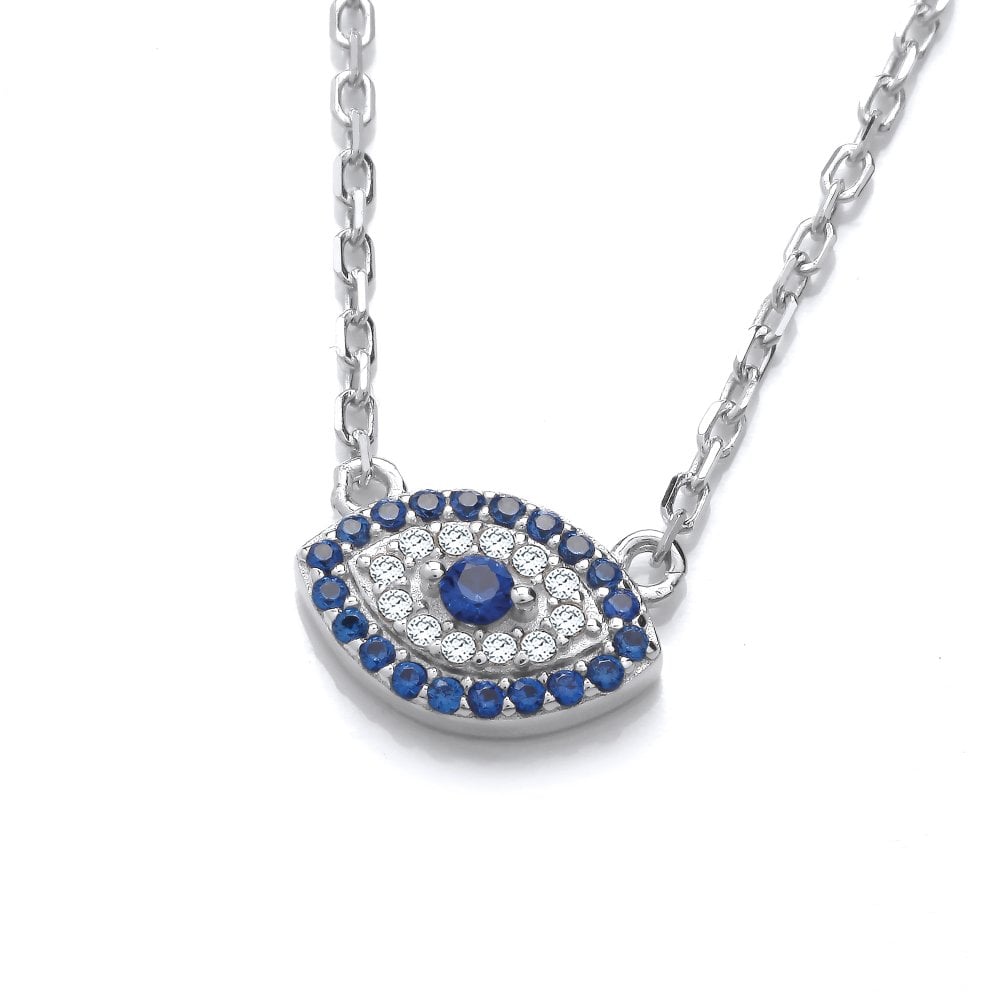 Sterling Silver Dainty Evil Eye Necklace