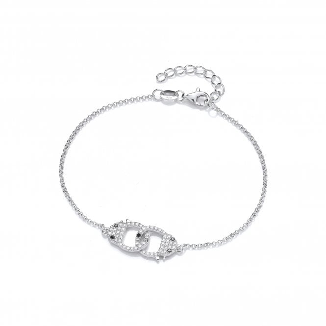 Sterling Silver Handcuffs Linked Bracelet
