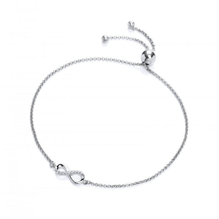 Sterling Silver Infinity Friendship Bracelet Created with Swarovski Zirconia