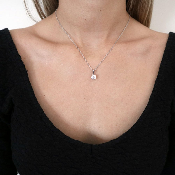 Sterling Silver Swarovski Zirconia Necklace April Birthstone
