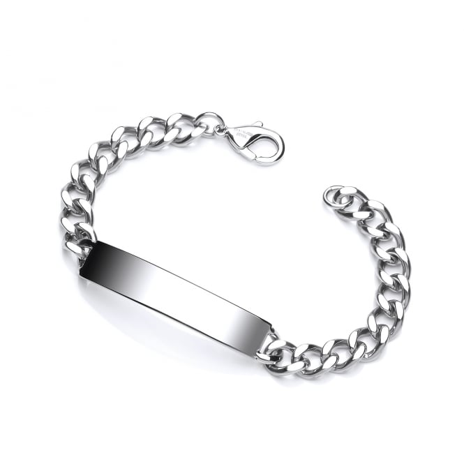 Stainless Steel Curb Chain ID Bracelet
