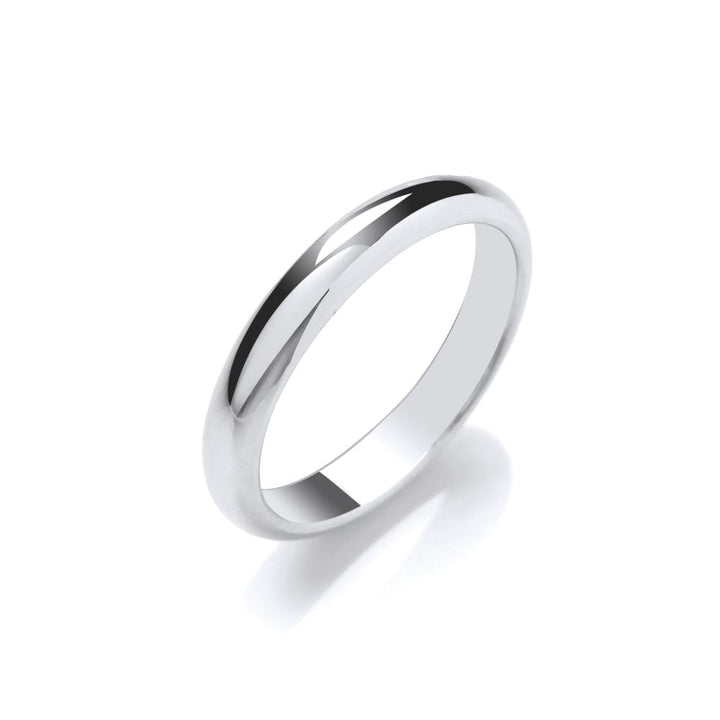 Sterling Silver 3.5mm Round D Band