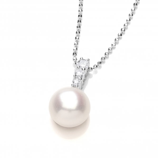 Sterling Silver Pearl Necklace June Birthstone