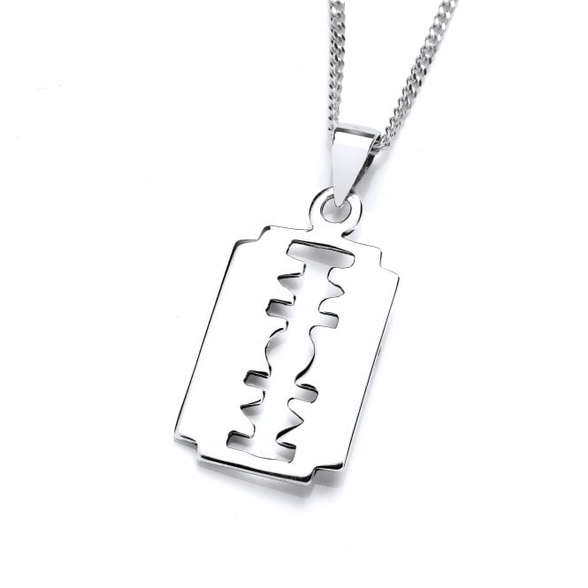 Sterling Silver Razor Pendant & Chain