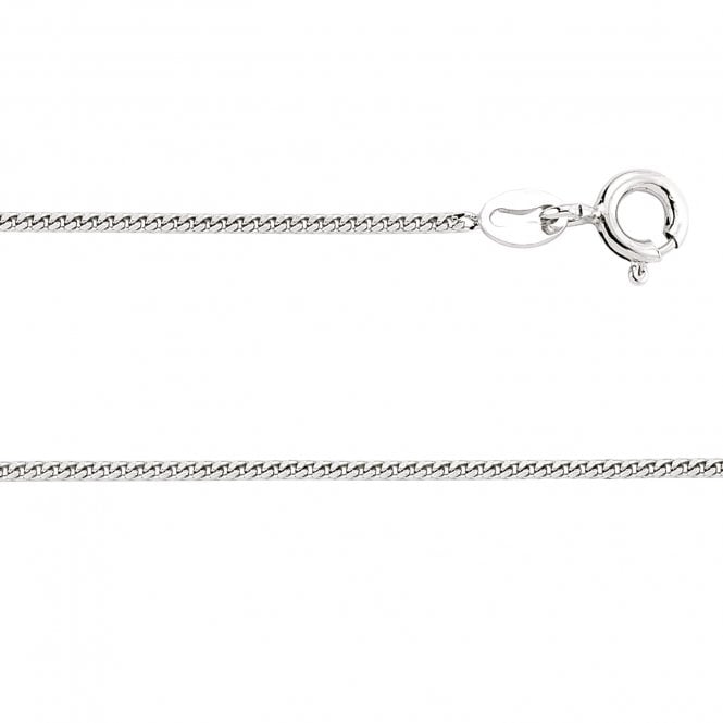 Sterling Silver Rhodium Plated 1.5mm Curb Chain