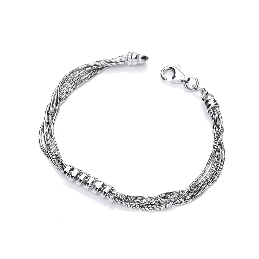 Sterling Silver Spring & Chain Bracelet